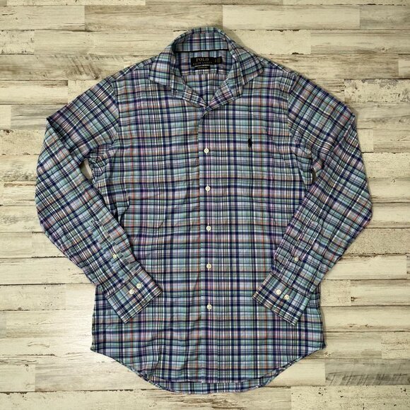 Polo Ralph Lauren Performance Plaid Long Sleeve Button Shirt Mens Size Small - Picture 2 of 7